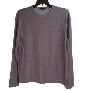 Vince Men's Double Stripe Long Sleeve Knit T-shirt Sweatshirt Size L New